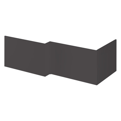 Nuie Gloss Grey L Shaped Shower Bath Front Panel | | Mfc | 1700Mm
