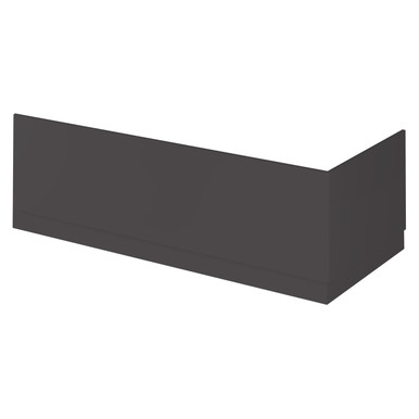 Nuie Gloss Grey Front Bath Panel With Plinth | | Mdf | 1700Mm