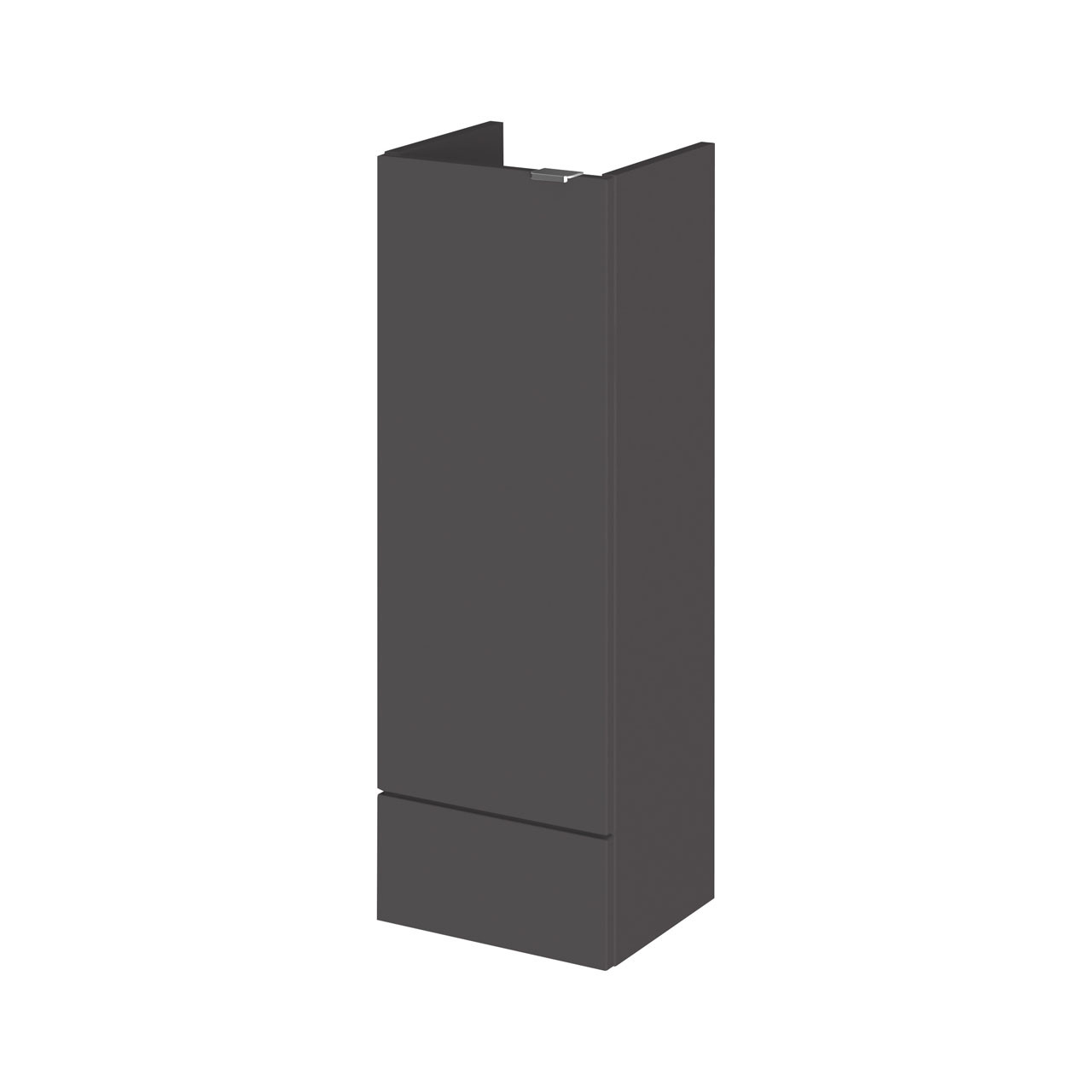 Hudson Reed Gloss Grey Fusion Compact Single Door Storage Unit | | Mdf | 300Mm