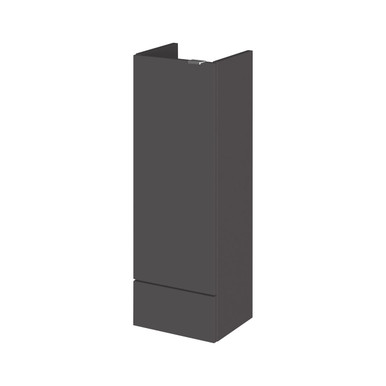 Hudson Reed Gloss Grey Fusion Compact Single Door Storage Unit | | Mdf | 300Mm