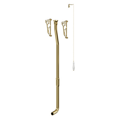Windsor Brushed Brass Traditional High Level Cistern Flush Pipe Kit | | Stainless Steel | 80Mm X 1510Mm X 207Mm