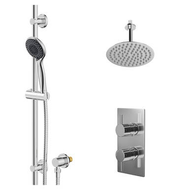 Wholesale Domestic Chrome Circo Polished Concealed Twin Thermostatic Shower Valve | | Stainless Steel | 200Mm