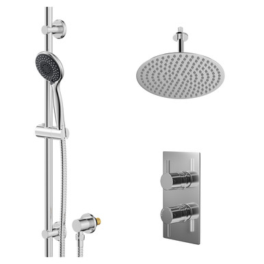 Wholesale Domestic Chrome Circo Polished Concealed Twin Thermostatic Shower Valve | | Stainless Steel | 300Mm