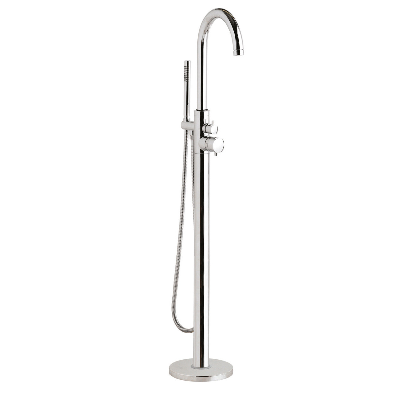 Hudson Reed Tec Lever Floor Standing Thermostatic Mono Bath and Shower Mixer Tap