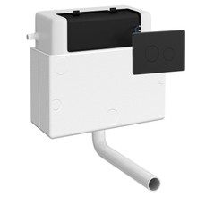 Colore Dual Flush Universal Access Concealed Cistern with Pneumatic Fitting and Flush Plate with Round Buttons, alternate view 2
