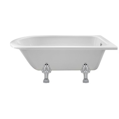 Old London White Winterburn Single Ended Freestanding Shower Bath With Pride Legs | | Acrylic | 1500Mm