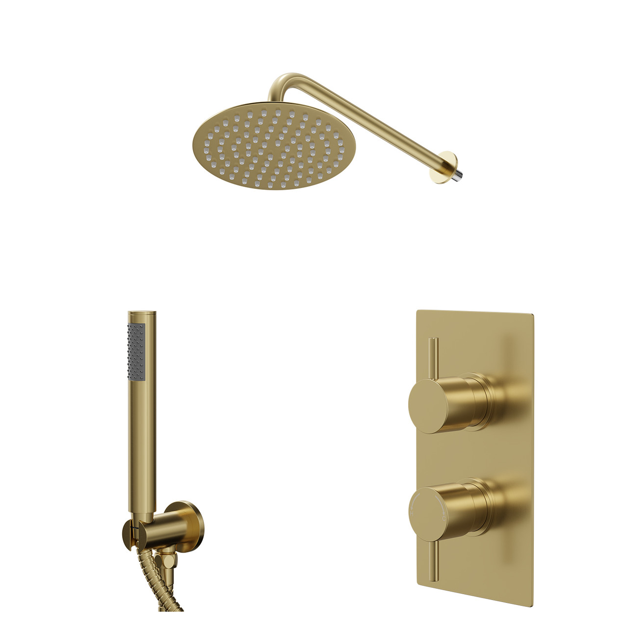 Colore Round Concealed Twin Thermostatic Shower Valve