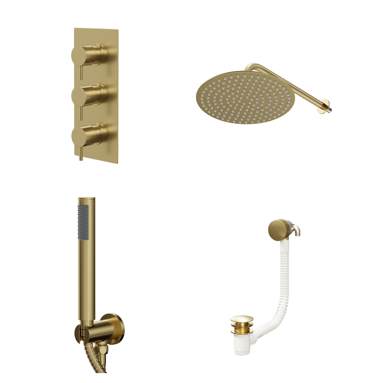 Colore Round Concealed Triple Thermostatic Shower Valve