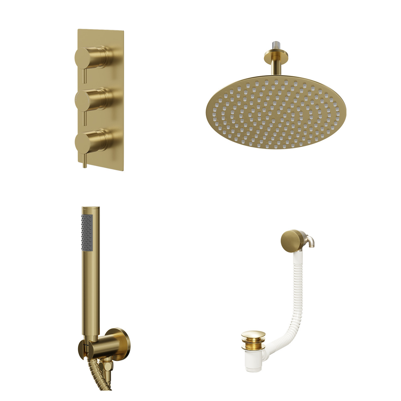 Colore Round Concealed Triple Thermostatic Shower Valve