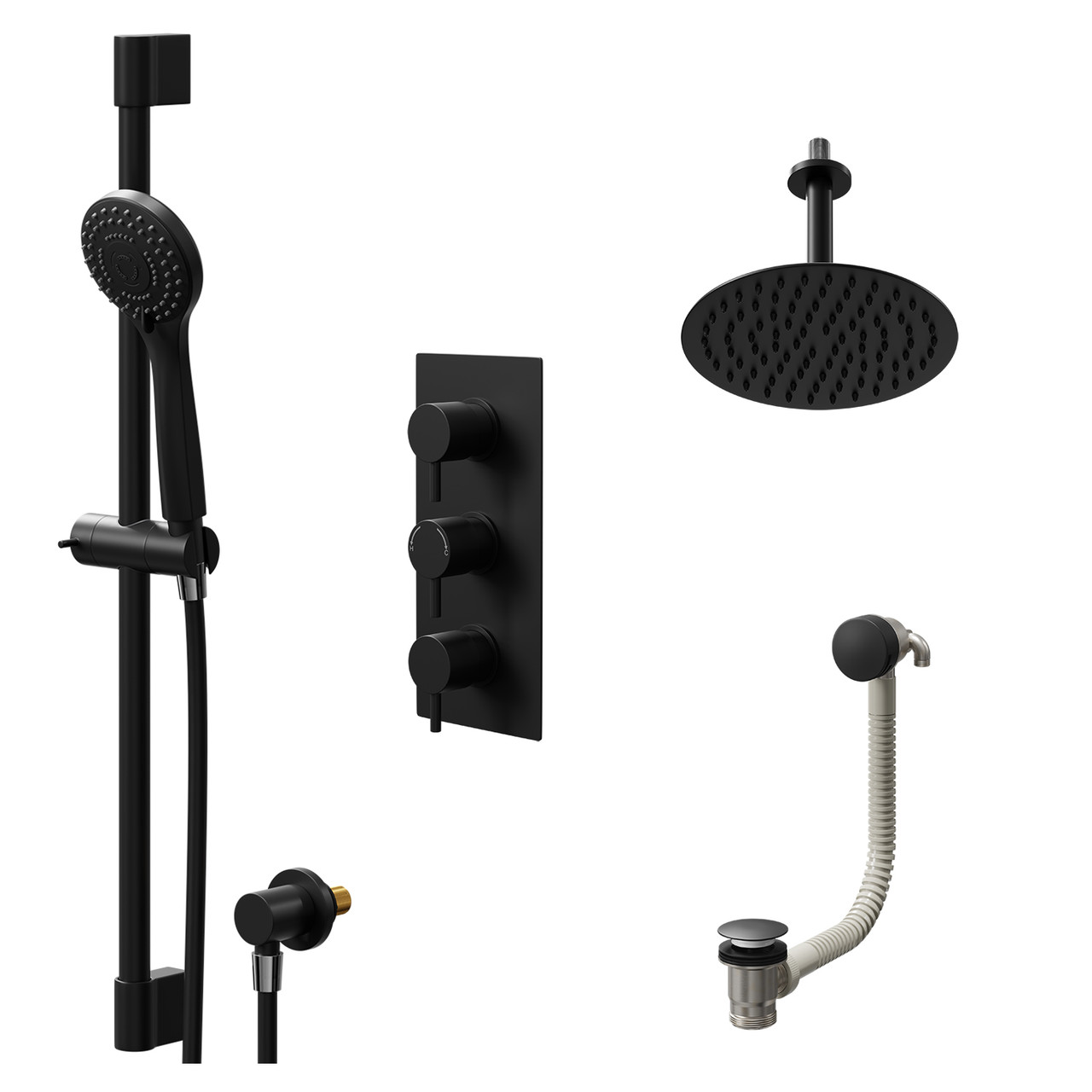 Colore Round Concealed Triple Thermostatic Shower Valve