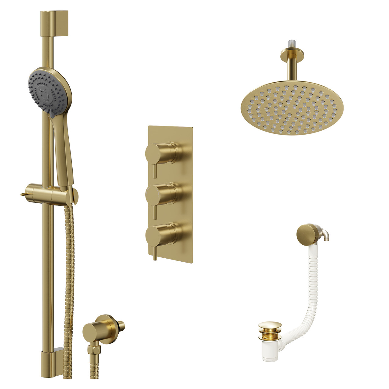 Colore Round Concealed Triple Thermostatic Shower Valve