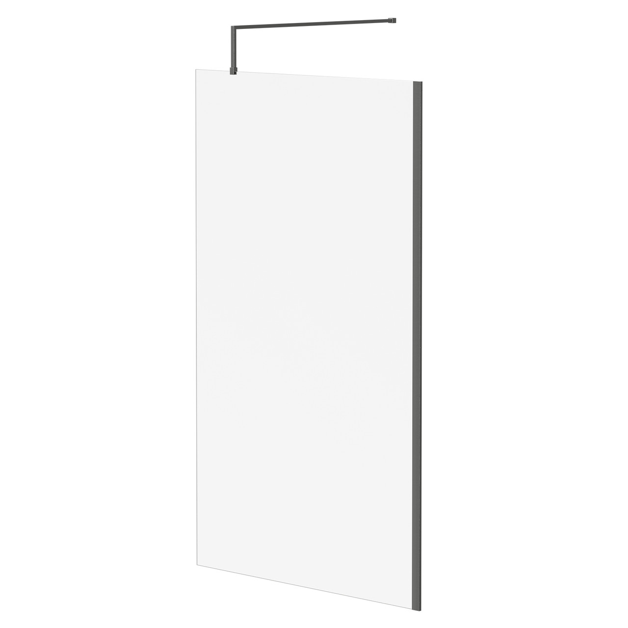 Colore 8mm Clear Glass Walk In Shower Screen including Wall Channel and Support Bar