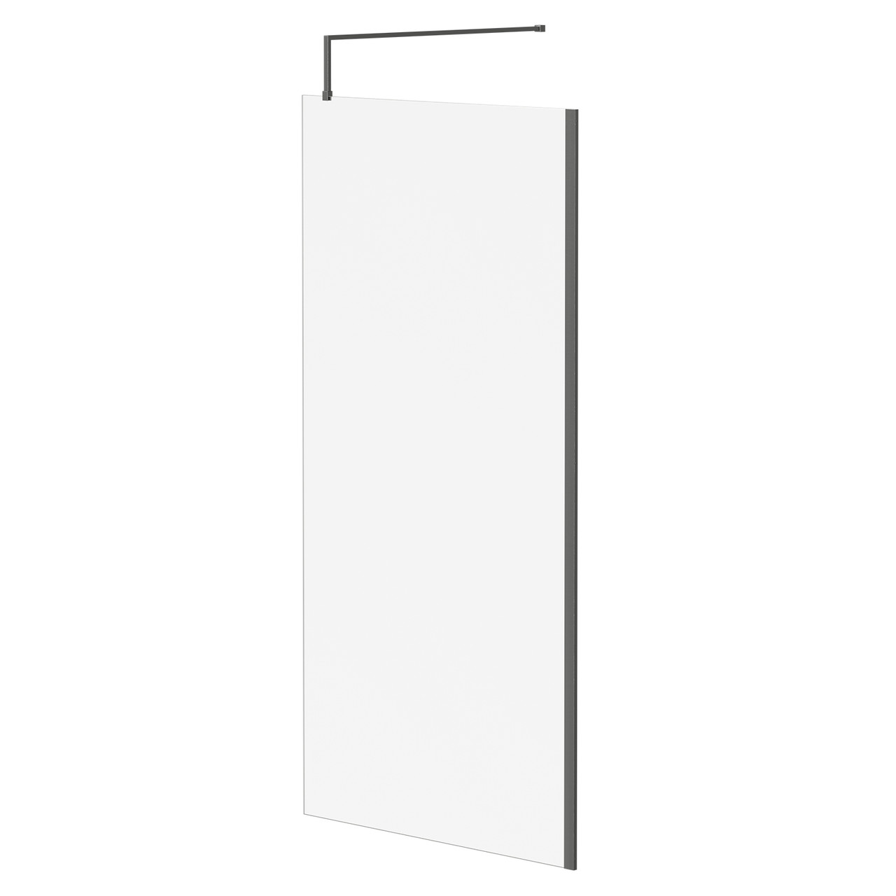 Colore 10mm Clear Glass Walk In Shower Screen including Wall Channel and Support Bar