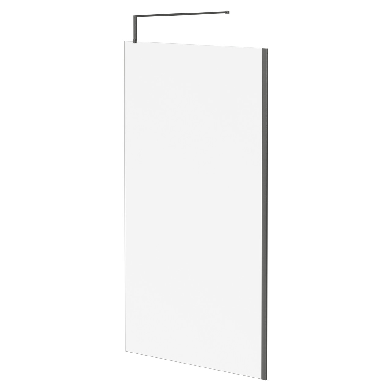 Colore 10mm Clear Glass Walk In Shower Screen including Wall Channel and Support Bar