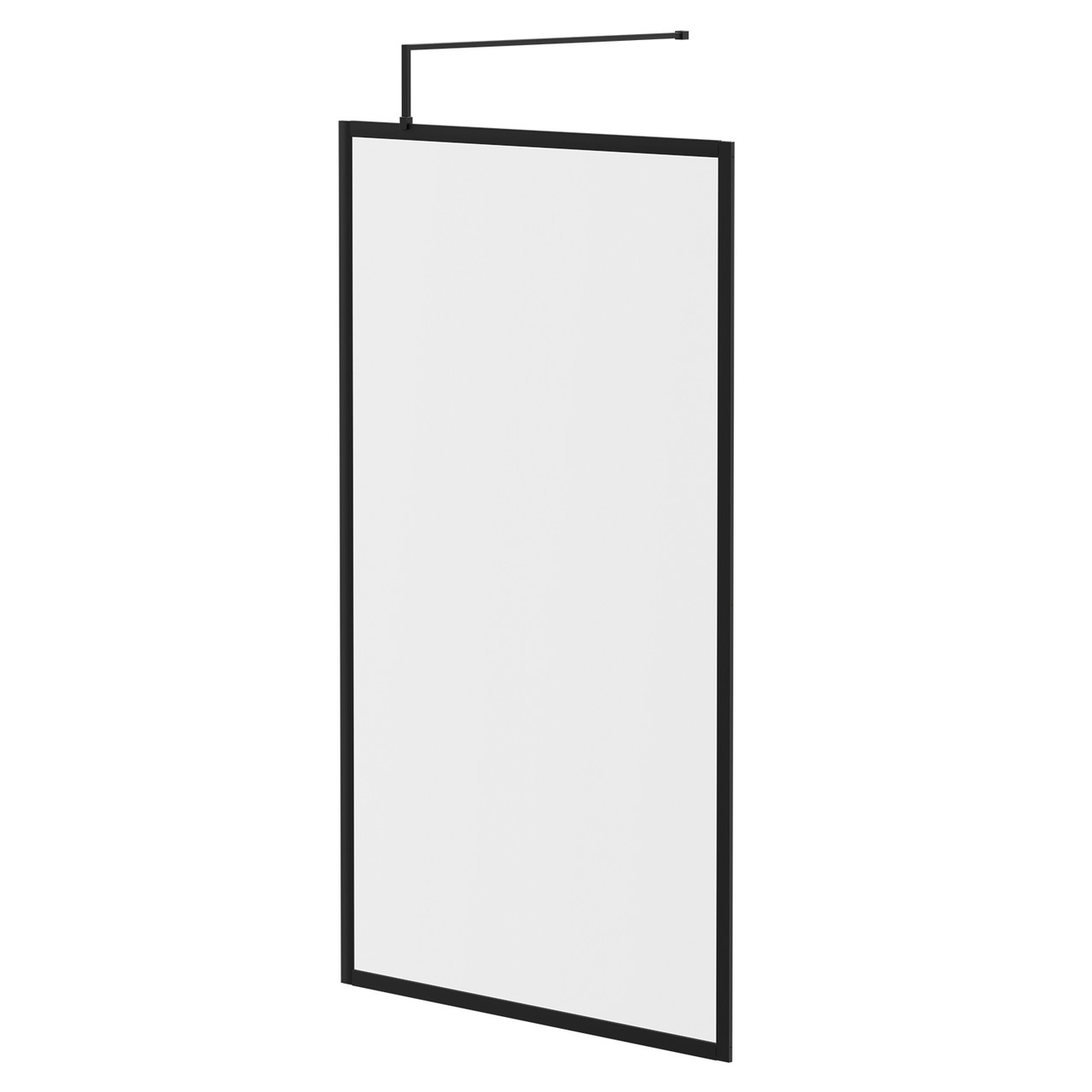 Colore 8mm Clear Glass Fully Framed Walk In Shower Screen including Wall Channel and Support Bar