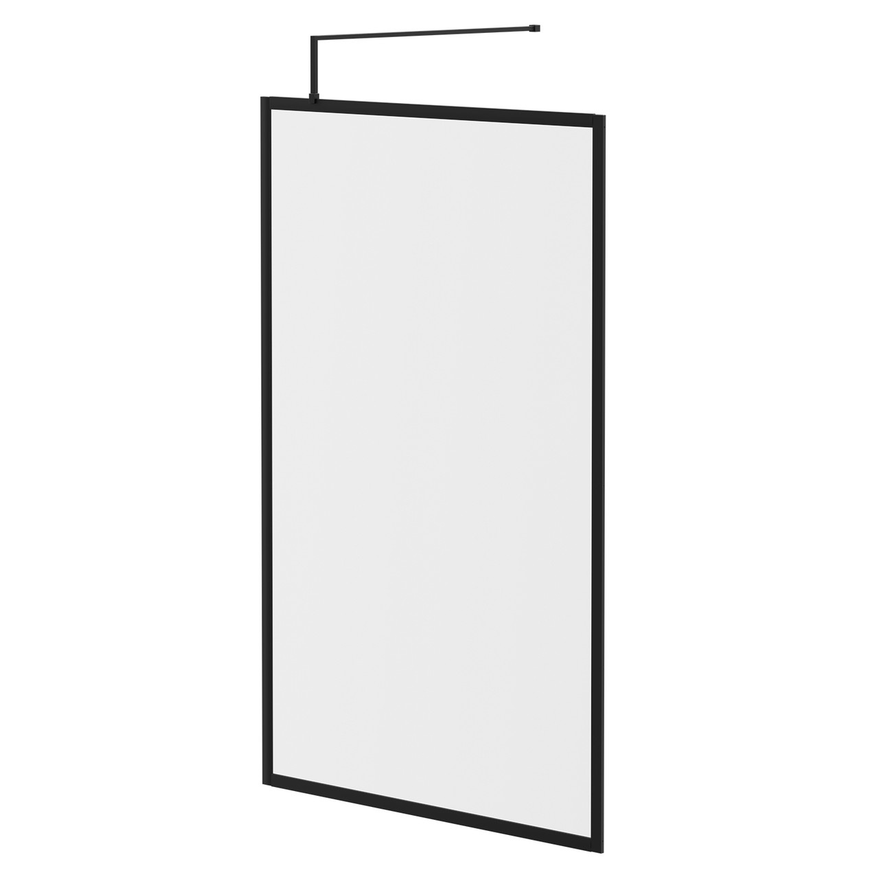 Colore 8mm Clear Glass Fully Framed Walk In Shower Screen including Wall Channel and Support Bar