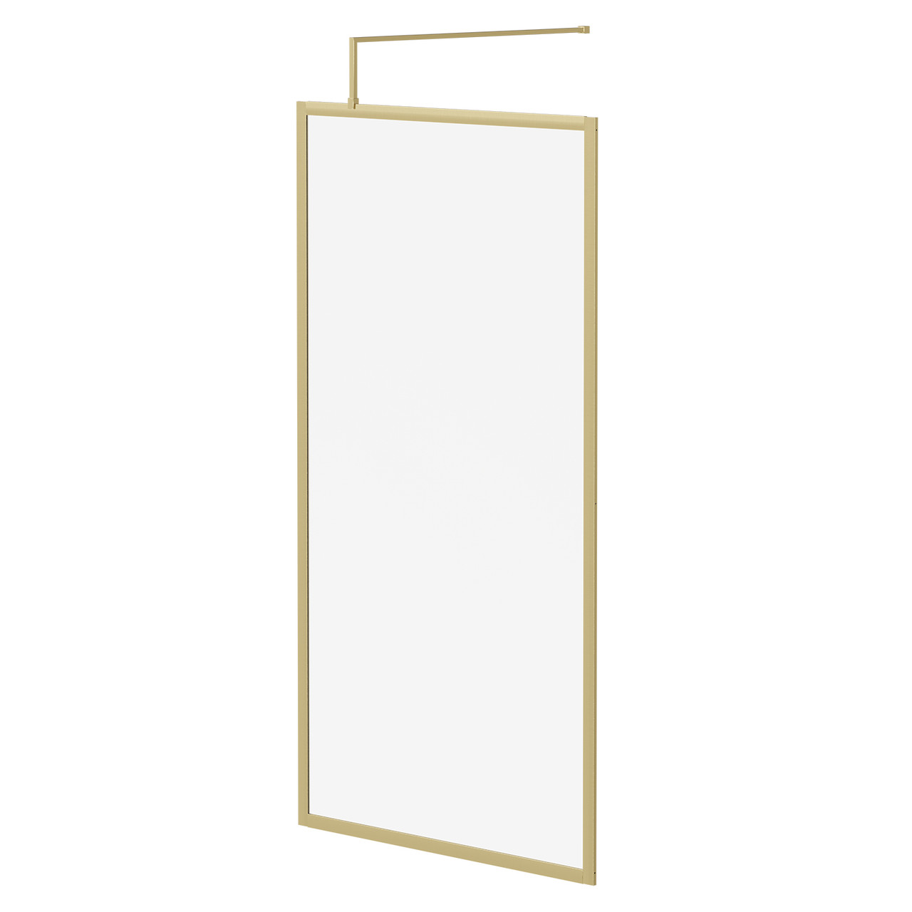 Colore 8mm Clear Glass Fully Framed Walk In Shower Screen including Wall Channel and Support Bar