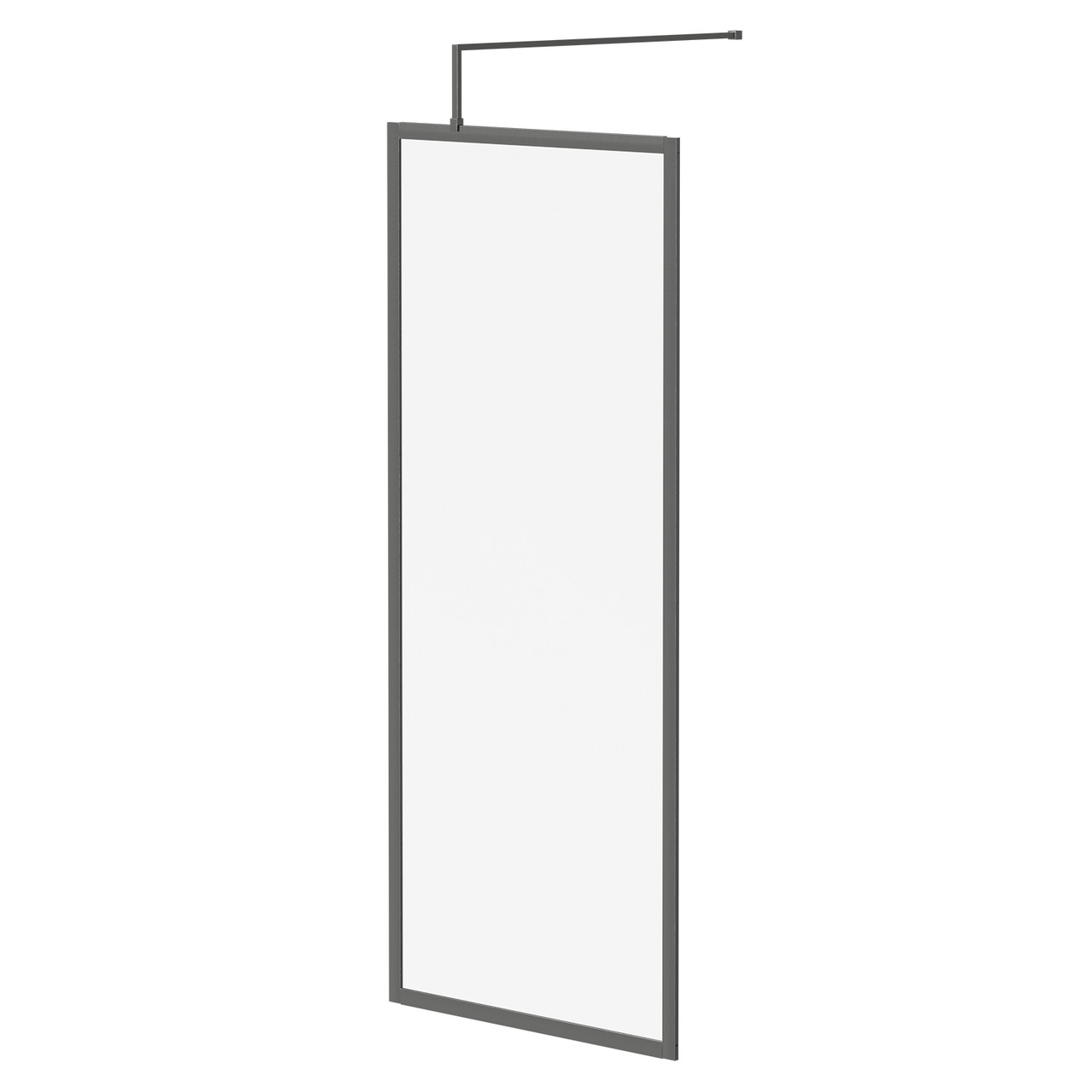 Colore 8mm Clear Glass Fully Framed Walk In Shower Screen including Wall Channel and Support Bar