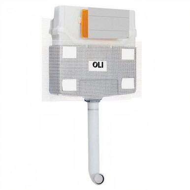 Oli White 120 Plus Mechanical Mid Height Concealed Cistern And Slim Dual Flush Plate With Rectangular Push Buttons | | Abs | 500Mm X 435Mm X 126Mm