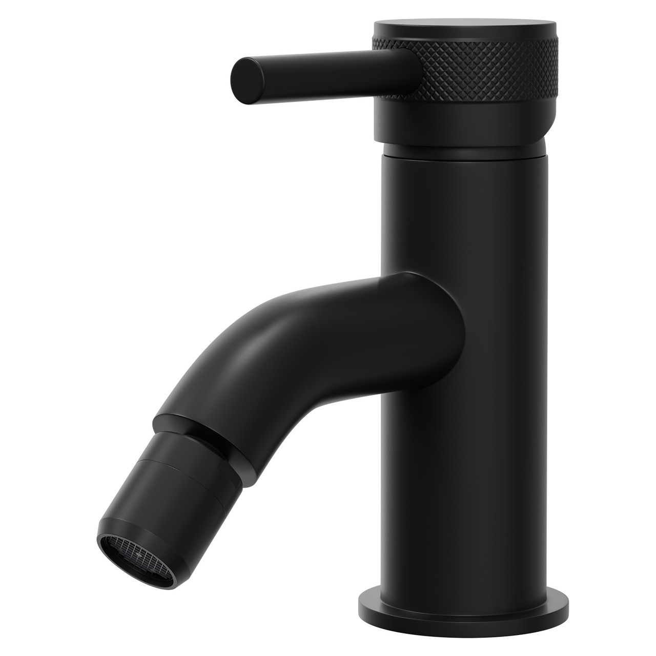 Colore Round Bidet Mixer with Half Knurled Tap Head