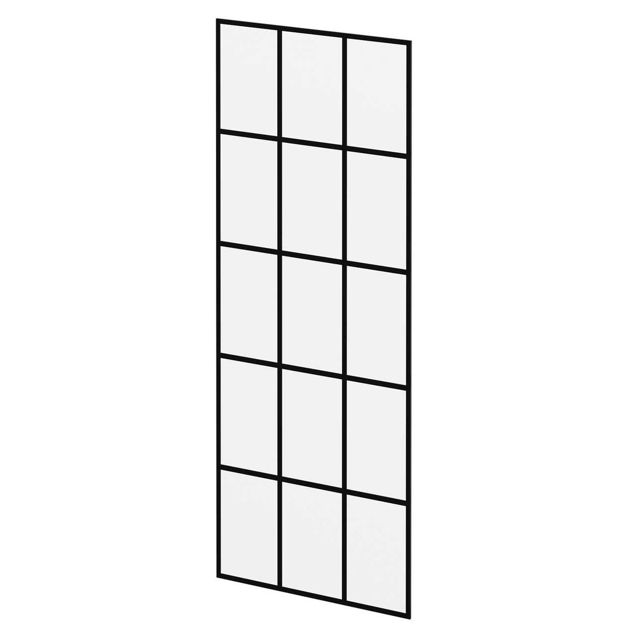 Pacco 8mm Clear with Printed Crittall Frame Walk In Shower Glass