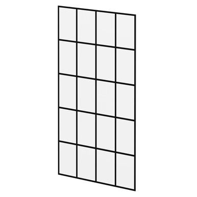 Wholesale Domestic Black Pacco 8Mm Clear With Printed Crittall Frame Walk In Shower Glass | | Glass/Aluminium | 1950Mm X 1000Mm