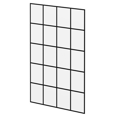 Wholesale Domestic Black Pacco 8Mm Clear With Printed Crittall Frame Walk In Shower Glass | | Glass/Aluminium | 1950Mm X 1200Mm