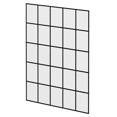 Wholesale Domestic Black Pacco 8Mm Clear With Printed Crittall Frame Walk In Shower Glass | | Glass/Aluminium | 1950Mm X 1400Mm