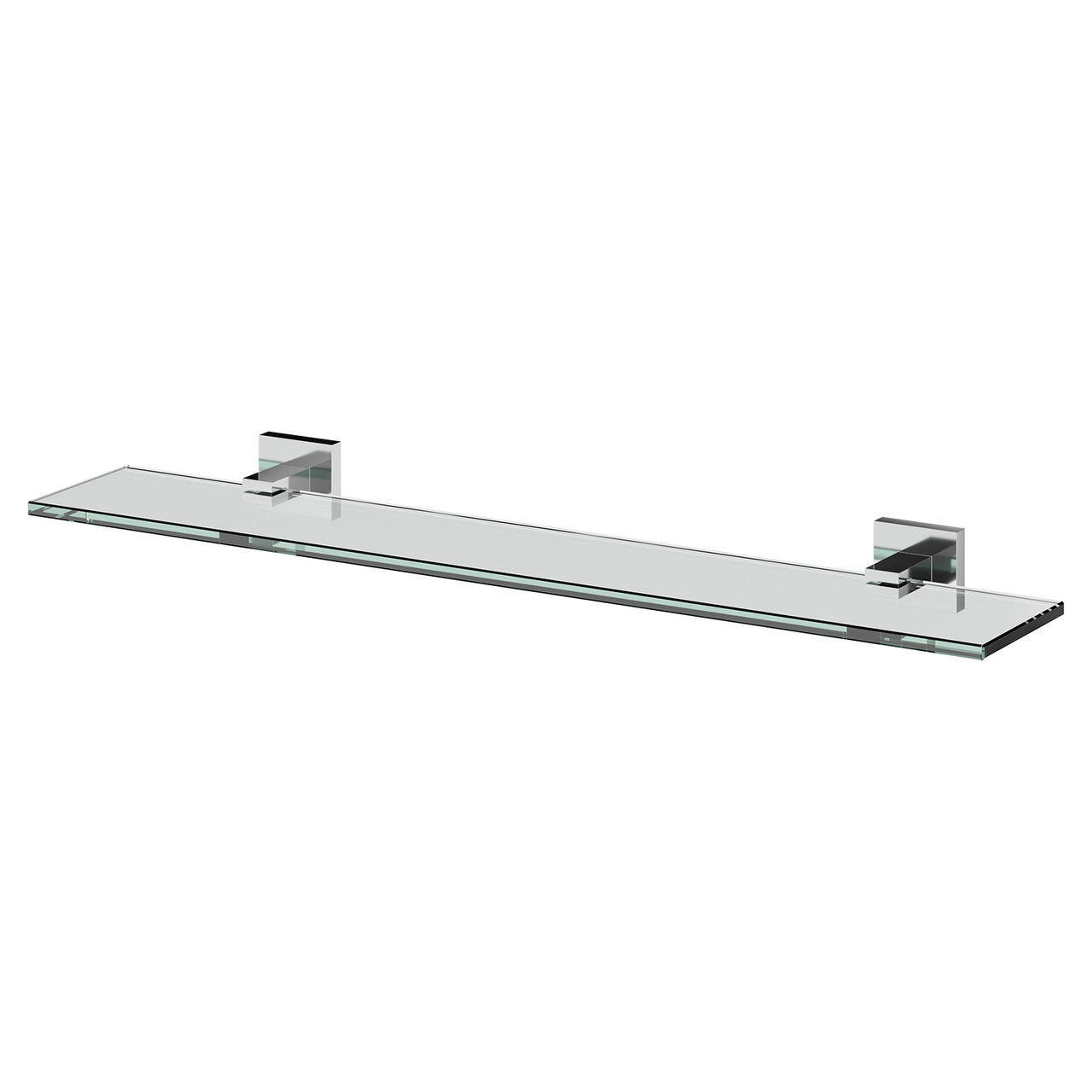 Vector Polished and Glass Wall Mounted Vanity Shelf