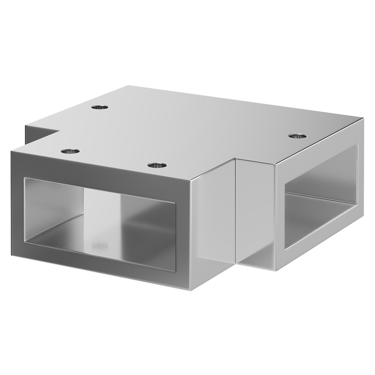 Chrome N/A Pacco Polished T-Piece For Joining Flat Support Bars | | Aluminium | 8Mm/10Mm