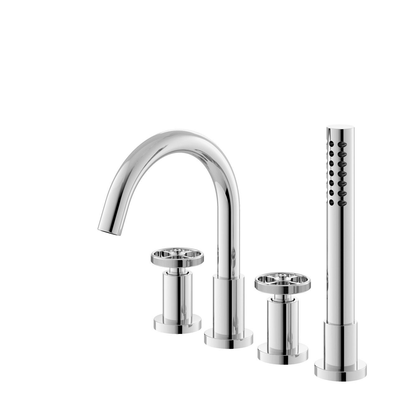 Hudson Reed Revolution industrial 4 Tap Hole Bath Shower Mixer Tap