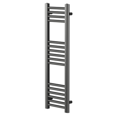Colore Gunmetal Grey Pizarro Straight Heated Towel Rail | | Mild Steel | 1000Mm X 300Mm