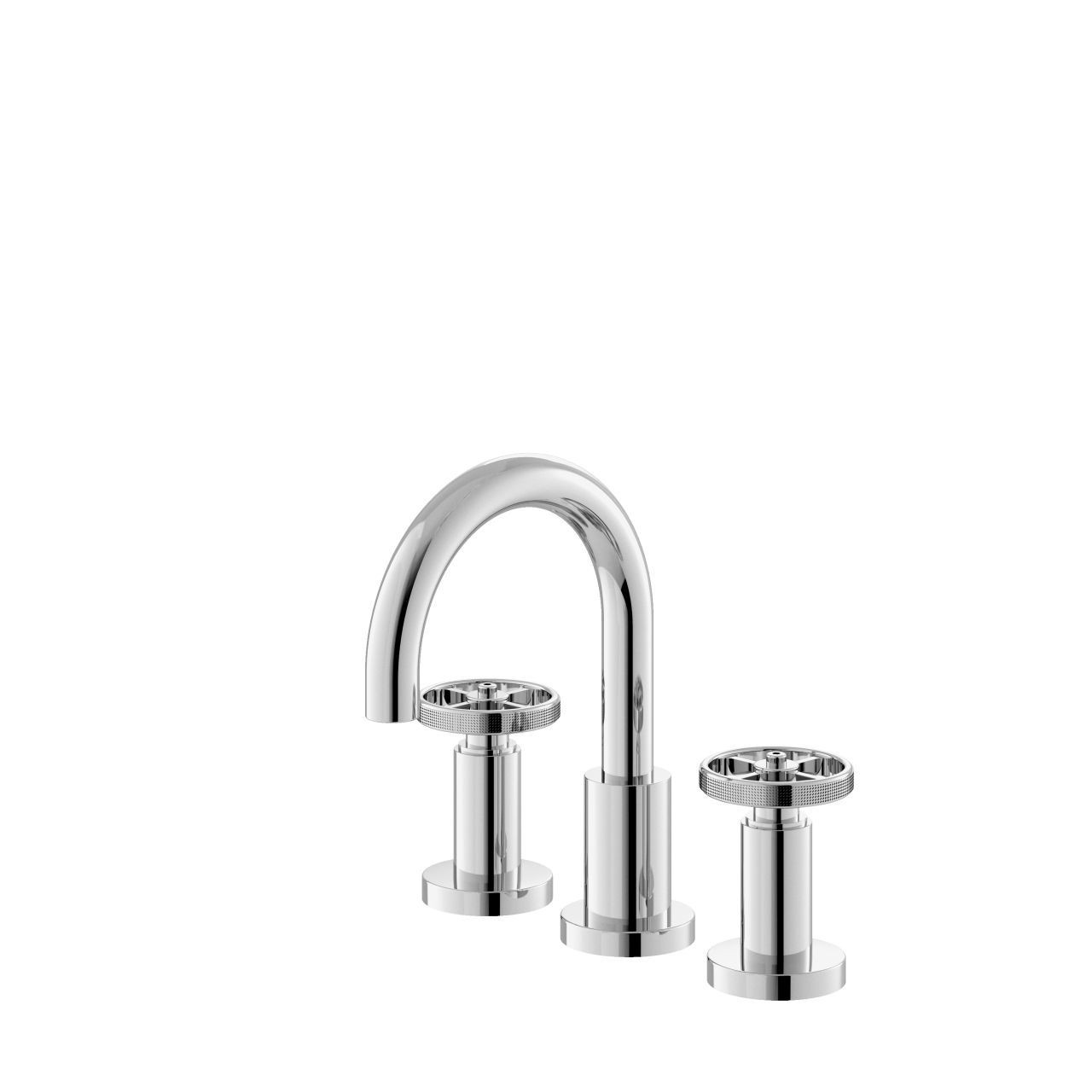 Hudson Reed Revolution Industrial 3 Tap Hole Basin Mixer Tap with Waste
