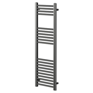 Colore Gunmetal Grey Pizarro Straight Heated Towel Rail | | Mild Steel | 1200Mm X 400Mm