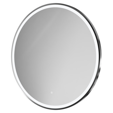 Wholesale Domestic Polished Chrome Ozark Round Illuminated Dimmable Led Mirror With Demister And Touch Sensor | | Glass/Aluminium | 1000Mm