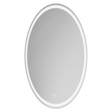 Wholesale Domestic Light Manele Oval Illuminated Dimmable Led Mirror With Demister And Touch Sensor | Glass/Aluminium | 500Mm X 700Mm