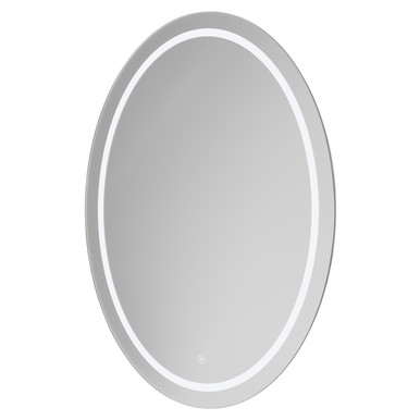 Wholesale Domestic Manele Oval Illuminated Dimmable Led Mirror With Demister And Touch Sensor | Glass/Aluminium | 600Mm X 800Mm