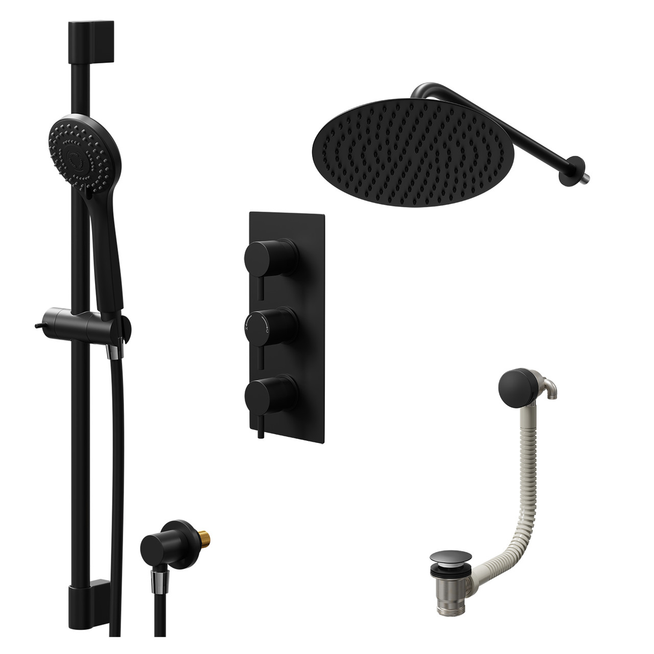 Colore Round Concealed Triple Thermostatic Shower Valve