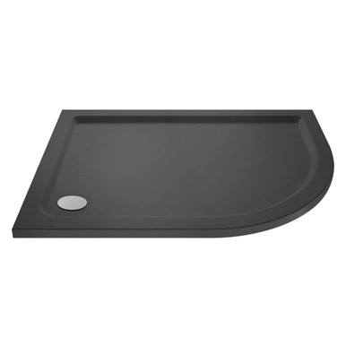 Nuie Slate Grey Right Hand Offset Quadrant Shower Tray | | Acrylic/Stone Resin | 1200Mm X 800Mm