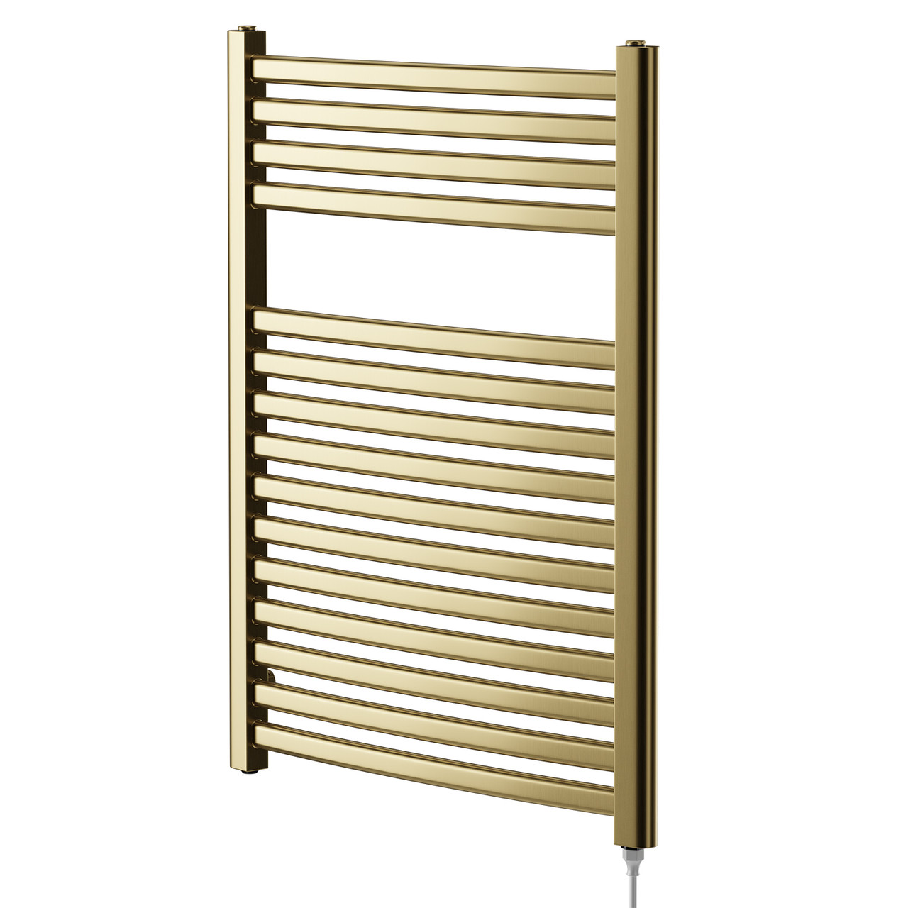 Colore Brushed Brass Columbus Electric Heated Towel Rail | | Mild Steel | 800Mm X 600Mm