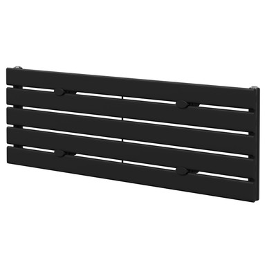 Hudson Heating Matt Black Colore Hudson Horizontal Single Panel Radiator | | Mild Steel | 376Mm X 1200Mm