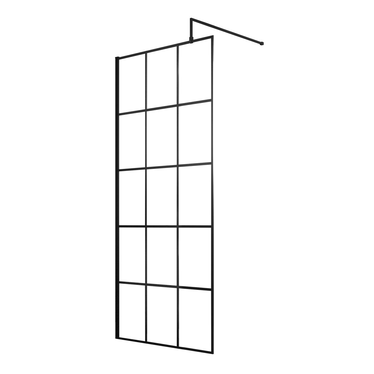 Hudson Reed Framed Wetroom Shower Screen with Support Bar