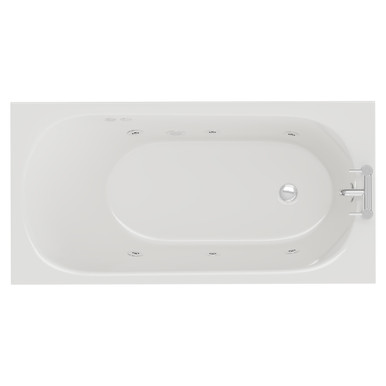 Wholesale Domestic White Compact 6 Jet Chrome Flat Jet Single Ended Whirlpool Bath | | Acrylic | 1400Mm X 700Mm