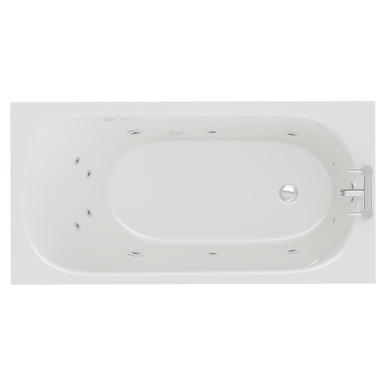 Wholesale Domestic White Compact 12 Jet Chrome Flat Jet Single Ended Whirlpool Bath | | Acrylic | 1400Mm X 700Mm