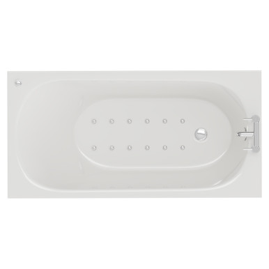 Wholesale Domestic White Compact 12 Jet Chrome Easifit Single Ended Spa Bath | | Acrylic | 1400Mm X 700Mm
