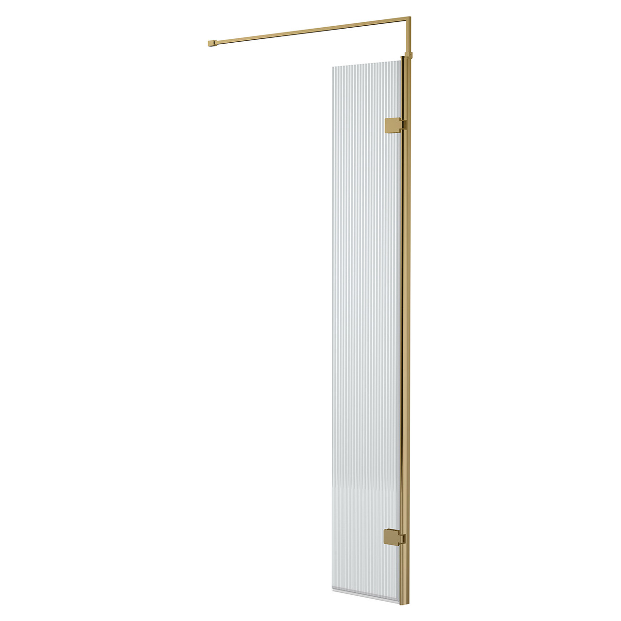 Nuie Fluted Wetroom Hinged Return Screen with Fittings