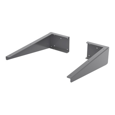 Nuie Dark Grey Pair Of Shelf Support Brackets | | Brass | 100Mm X 75Mm X 300Mm
