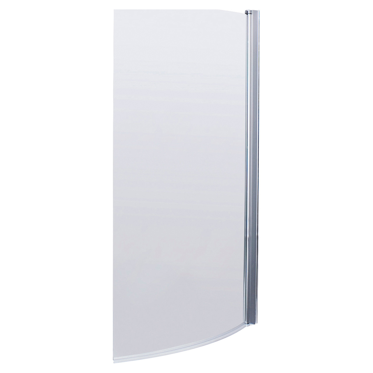 Nuie Chrome Pacific Curved B Shape Shower Bath Screen | | Glass/Aluminium | 870Mm