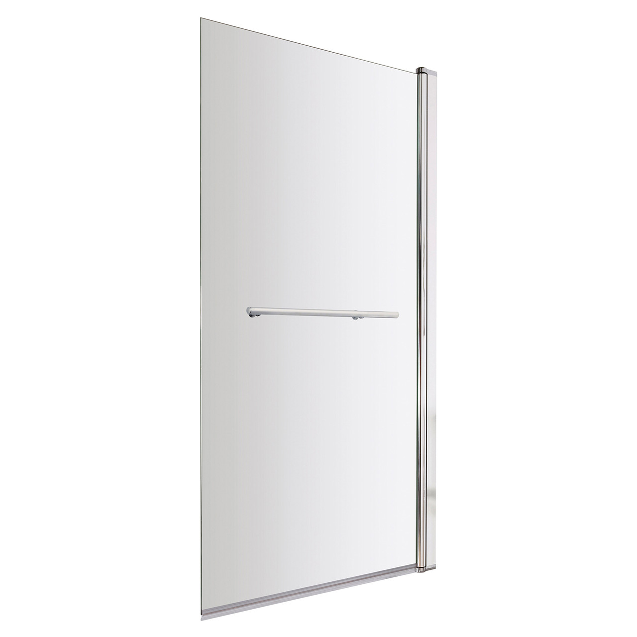 Nuie Pacific Hinged Square Straight Bath Screen with Towel Rail