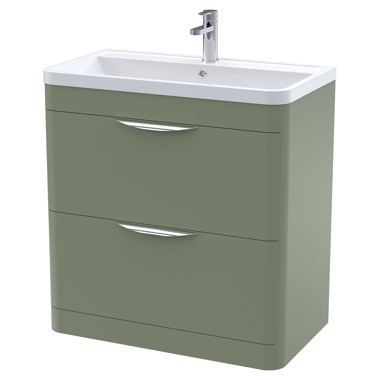 Nuie Parade 2 Drawer Vanity Unit and Ceramic Basin